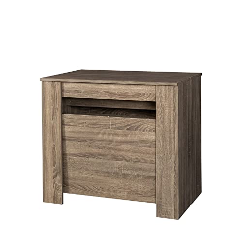 Extendable Dining Table, Transformer Extra Console Table for 1-12 People, Folding Space Saving Dining Room Table for Homes, Apartments, Oak - color: A2 Oak