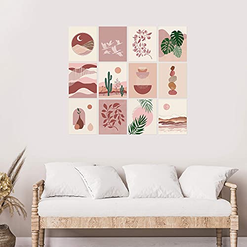 Artivo Boho Wall Art Prints Southwestern Art Wall Decor 8x10 12 Set, Neutral Aesthetic Wall Collage Kit, Modern Wall Art Desert Bedroom Posters, - color: Boho 12 Set