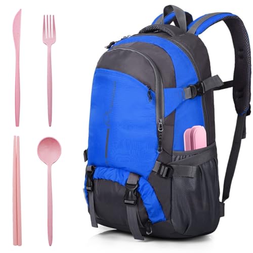 ELANE 4 Sets Reusable Travel Utensils Set with Case,Camping Cutlery Set Reusable Cutlery Set with Case,Utensil Sets for Lunch Picnic Daily Use Outdoor (pink) - color: Pink