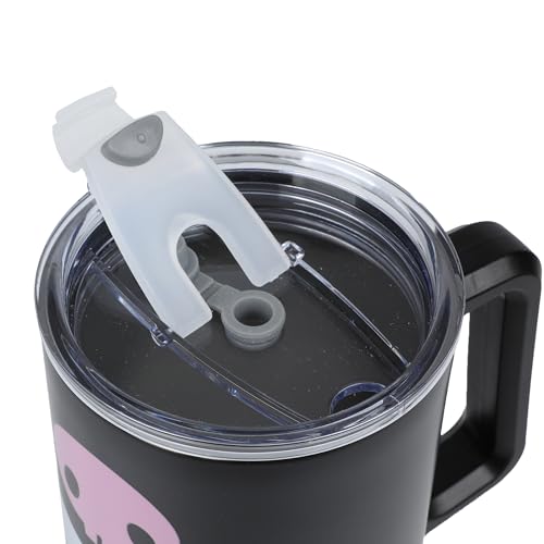 Bioworld Kuromi 40 Oz. Stainless Steel Tumbler With Leak-Proof Lid - color: Kuromi Face