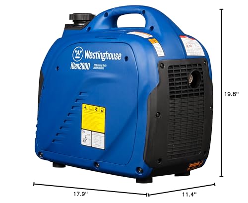 Westinghouse 2800 Peak Watt Super Quiet & Lightweight Portable Inverter Generator, Gas Powered, Parallel Capable, Long Run Time - style: 2800 Watts - Gas Only