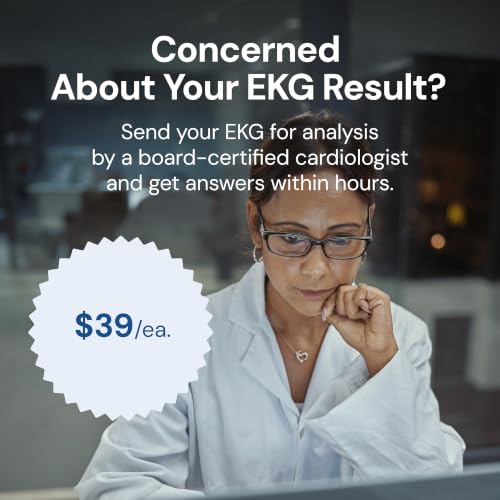 KardiaMobile 1-Lead EKG Monitor, Medical-Grade FDA-Cleared Personal Heart Monitor, Detects Normal, AFib & Arrhythmias, 30 Second Results, Works with Smartphones, Pocket Size, No Subscription Required