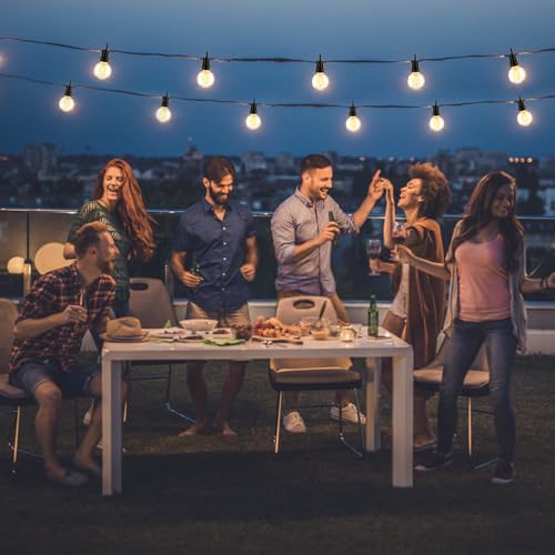 ZJOJO 200FT Outdoor String Lights, G40 Globe Outdoor Lights with 60 Shatterproof LED Bulbs 2700K, IP65 Waterproof Patio Light String Lights for Outside Backyard Porch Party - size: 200FT-60
