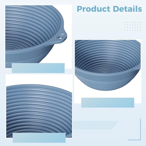 Collapsible Silicone Mixing Bowl, 8.9 Inch Portable Foldable Food Storage Container for Camping, Hiking, & Kitchen Use