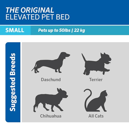 Coolaroo Original Elevated Dog Bed - Breathable Off-The-Ground Pet Bed with Cooling Fabric, Joint Relief & Moisture-Resistant Fabric, 100% Recyclable, Easy Clean, Terracotta, Small - color: Terracotta, style: Small Dog Bed