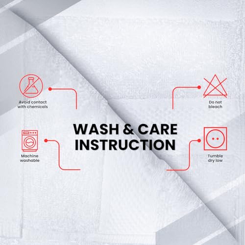 Infinitee Xclusives White Hand Towels for Bathroom - Set of 6 (16x28 inches) 600 GSM, 100% Cotton Ultra Soft, Quick Drying, Hotel Quality Hand Towel Set (Brilliant White, Hand Towels) - color: Brilliant White, size: Hand Towels - 6 Pack