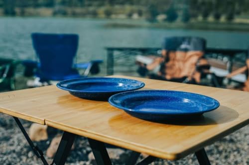 10 Inch Enamelware Plate for Camping and Backpacking - Cookware Gear Essentials for Camping and Backpacking (Made by Caddis Sports) - style: 10 Inch Plate