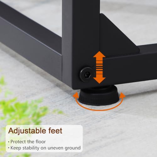 AMHANCIBLE C Shaped End Tables Set of 2, Couch Side Tables that Slide Under Sofa, Slim TV Trays for Living Room and Bedroom, Narrow Space Saving Laptop Workstation, Grey, HET02BGY - color: Grey