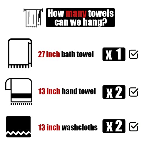 JQK Bath Towel Bar, 30 Inch 304 Stainless Steel Thicken 0.8mm Single Towel Rack for Bathroom, Towel Holder Brushed Finished Wall Mount, Useable Length 27 Inch, TB110L27-BN - color: Brushed, size: 30.15 Inch