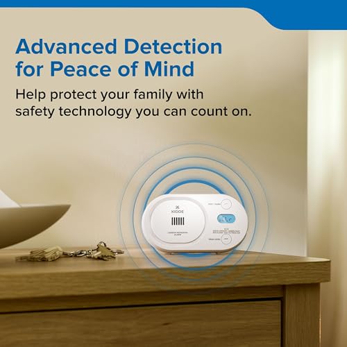 Kidde Carbon Monoxide Detector, AA Battery Powered, Digital Backlit Display, Portable for Travel or Home, LED Status Indicators, 85 dB Alarm, 5th Edition, COBD - style: 5th Edition