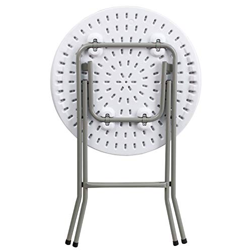Flash Furniture Elon 2' Round All-Occasion Plastic Folding Event Table, Folding Banquet Table for Indoor/Outdoor Events, White - size: 2 ft