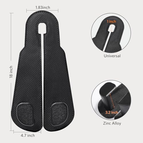 CoBak Extra Wide Car Seat Back Hooks, Premium Stitched Leather Headrest Hangers with Wide Slot Structure, Universal for Any-Width Purses, Handbags, Bags (2 Pack), Carbon Fiber Black - color: A-Wide Version - Carbon Fiber Black, size: 2-Hooks