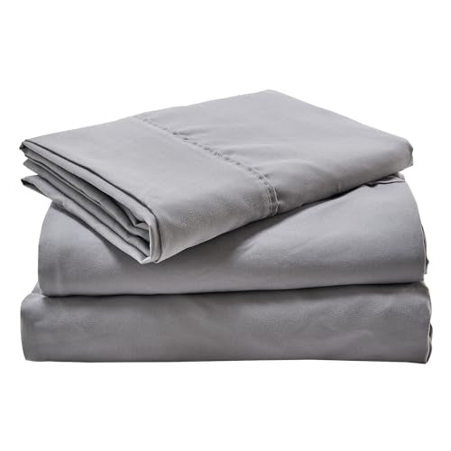 Kingnex 30x75x9 RV Bunk Sheets Set for Narrow Twin Bed Soft Brushed 1800 Microfiber 3 Piece Bedding Set Includes 1 Cot Size Fitted Sheet 1 Flat Sheet 1 Pillowcase Cot Grey - color: Grey, size: Cot 30x75 RV Bunk Set