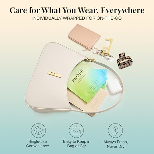 PROPR Premium Double Sided Shoe Cleaning Mitt – Individually Wrapped Travel Shoe Cleaner for Sneakers, Handbags & Leather - style: Monthly Essential