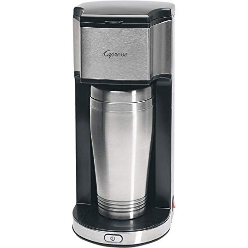Capresso On-The-Go Personal Coffee Maker, Silver/Black