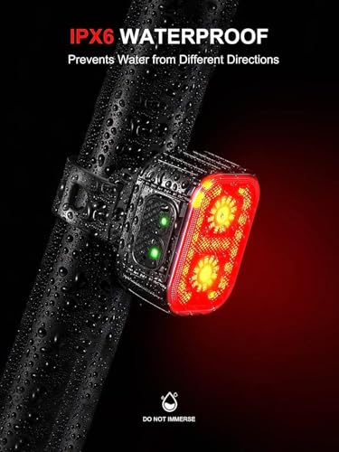 Cuvccn Bike Lights Super Bright, Rechargeable Bicycle Lights Set Multiple Modes, Waterproof Bike Lights for Night Riding/Cycling Safety, Front and Back Bike Reflectors Light, Long Battery Life - style: 2 Led*2