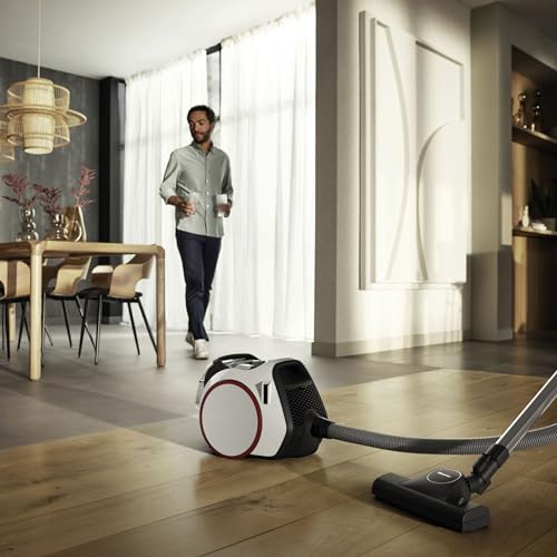 Miele Boost CX1 PowerLine SNRF0 Bagless Canister Vacuum Cleaner in Lotus White, Compact - color: Lotus White