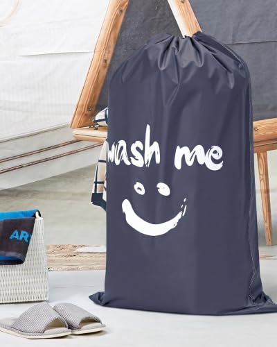 HOMEST XL Laundry Bag 28" x 40", Extra Large Dirty Clothes Organizer Holds 3-4 Loads, Machine Washable Drawstring Laundry Bag for Dorm, Camp, Laundromat, Family, Travel, Gray - color: (1 pack-Wash me)Grey