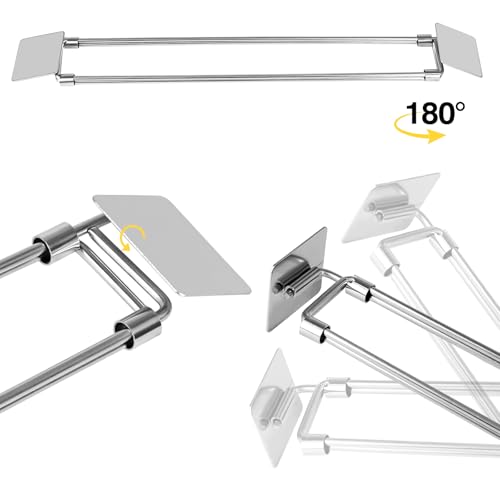 RV Refrigerator Bars 4 Pcs 12.4"-22.52" Adjustable Stainless Steel RV Fridge Tension Rods RV Shower Corner Storage Bar Rv Accessories for Camper Refrigerator,Kitchen,Cabinet,Bathroom