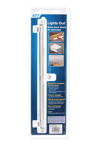 Camco 42913 Retractable Lights Out Vent Shade (Cream)