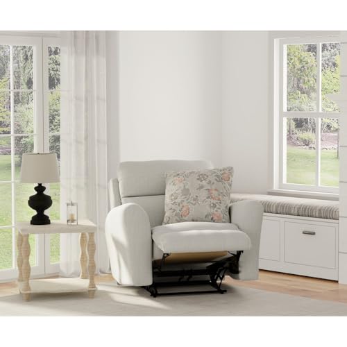 Jackson Furniture Catnapper Gray Recliner Chair with Lay Flat Recline – Seating Featuring Cool Gel Memory Foam, Steel Tech Frame, and Accent Pillows for RV or Home Comfort