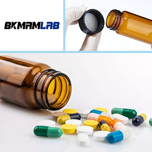 10ml Amber Small Glass Vials 50pcs with Screw Caps(50pcs) - color: Amber, size: 10ml 50pcs