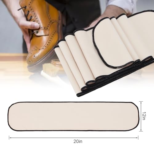 5 Pcs Shoe Polish Suede Fabric Polishing Cloth Kit for Cleaning Leather Shoes Boots and Microfiber Care Cloths Suede Cleaner 20 Inch x 5 Inch