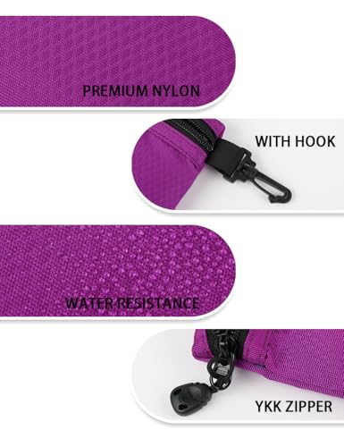 GOX Small Toiletry Bag for Men Bulk Cosmetic Bag Dopp Kit Carry On Zipper Pouch Organization Nylon Small Packing Sack Waterproof (Purple) - color: Purple