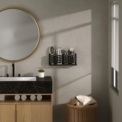 Aluminum Toothbrush Holder Self-Adhesive Hanging Bracket Shower Toothbrush Razor Holder Suitable for Toothbrush, Toothpaste, Razor and Comb etc Bathroom Storage - size: Black four slots