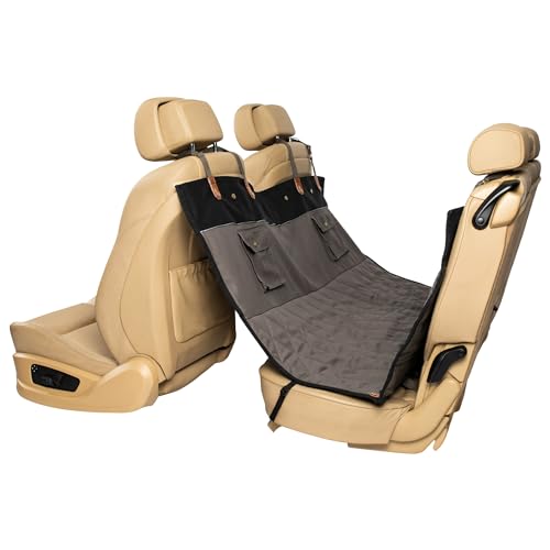 PetSafe Happy Ride Quilted Hammock Seat Cover - Long-Lasting Waterproof Backseat Protection - Keeps Leather Seats Clean & Protects from Scratches - Prevents Driver Distraction - Grey - color: Grey, size: Standard, style: Hammock
