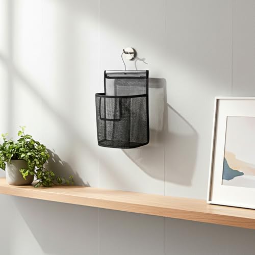 Mesh Shower Caddy Hanging, PVC Bathroom Storage Bag with Hooks for College Dorm, Gym, Swimming, RV and Travel