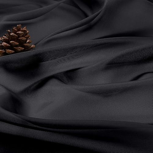 OWENIE Sheer Black Curtains, Sheer Curtains 63 inch Length 2 Panels Set, Rod Pocket Voile Fimly Sheer Drapes for Living Room Bedroom, 2pcs, Black, Each 59" W x 63" L - color: Black, size: 59"W x 63"L (Pack of 2)