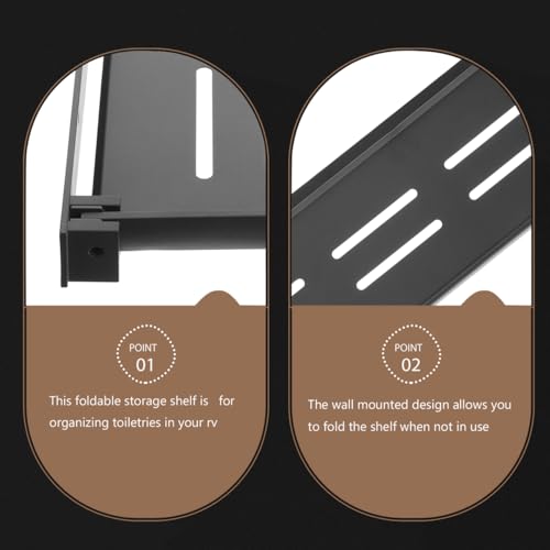 MAGICLULU Foldable Wall Shelf for Rv Organization Rack Retractable Laundry Accessories and Bath Essentials Storage