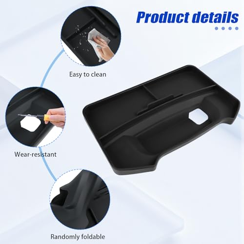 12 inches and 14.4 inches Screen Dashboard Storage Organizer Compatible with Dodge RAM 1500 2019-2026, Anti-Slip Silicone Dashboard Tray Replacement Accessories