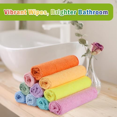 AIDEA Microfiber Cleaning Cloth, 20PK, Lint-Free Cleaning Rags, Microfiber Towels for Cars, Wash Cloths, Dusting Cloth for Home, Window, Cleaning Supplies, 11.5"×11.5" - color: Multicolor