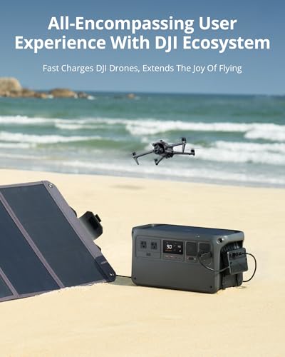 DJI Power 1000 Portable Power Station, 1024Wh LiFePO4 Battery, 2200W (Peak 2600W) AC/140W USB-C Output, 23db Ultra-Silent, Solar Generator For Home Backup, Camping (Solar Panel Optional) - color: Black-4