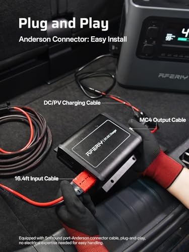 AFERIY P280 Portable Power Station 2800W (Peak 5600W) with DC600 580W Alternator Charger,2048Wh LiFePO4 Battery,Dual Solar Input,6x Fast Charging On the Go,Camping,and RVs(Shipped Separately) - color: 2800W Power Station-G