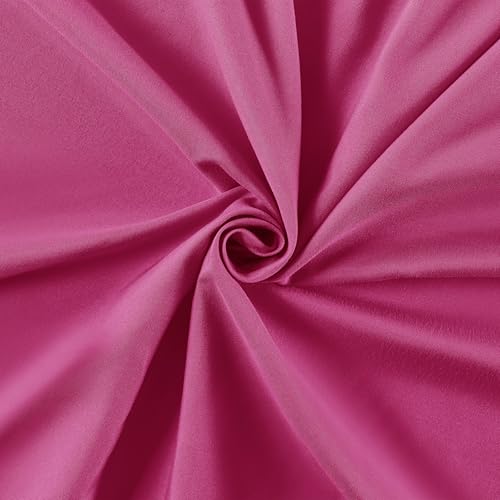 VACVELT Cot Fitted Sheet, 31 x 75 Inch Hot Pink Cot Sheets, Ultra Soft and Breathable Microfiber Bed Cover Snug Fit for Narrow Twin/RV Bunk/Camper Bunk/Guest Beds/Trifold Mattress - color: Hot Pink