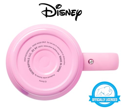 Silver Buffalo Disney Princess Featuring Cinderella, Mulan, Belle, Ariel, Tiana, and Jasmine Double Walled Stainless Steel Tumbler with Handle and Straw, Fits in Standard Cup Holder, 40 Ounces - color: Disney Princesses