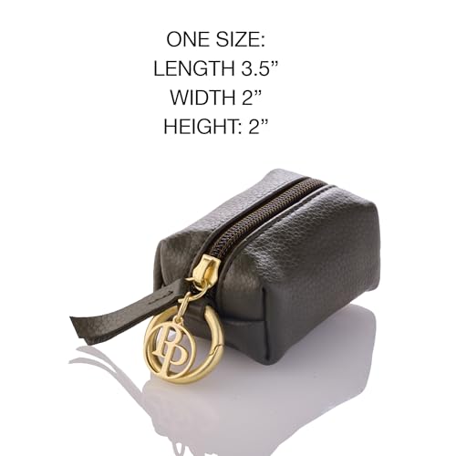 Rein - The Recycled Vegan Leather Pouch Durable Heavy Duty Bag Holder, Leash Attachment Made With Sustainable Materials, Custom Hardware for Small, Medium & Large Dogs, Scottish Olive - color: Scottish Olive, size: One Size