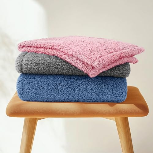 Luciphia Premium Fleece Dog Puppy Blanket Soft Pet Sherpa Calming Cat Blankets Throw for Small Medium Dog Cat(Haze Blue,30x20 inches) - color: Haze Blue, size: 30x20 inches