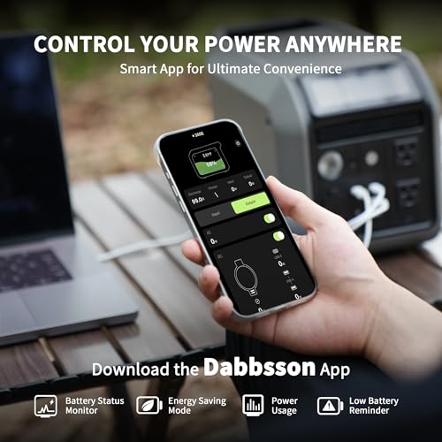 Dabbsson 298Wh Portable Power Station, 300W Solar Generator, 1.5X Extended Runtime,2xPure Sine Wave AC Outlets,60W USB-C, Smart APP, 300E Semi-Solid LiFePO4 Battery,for Outdoor Camping, Travel - style: 300E