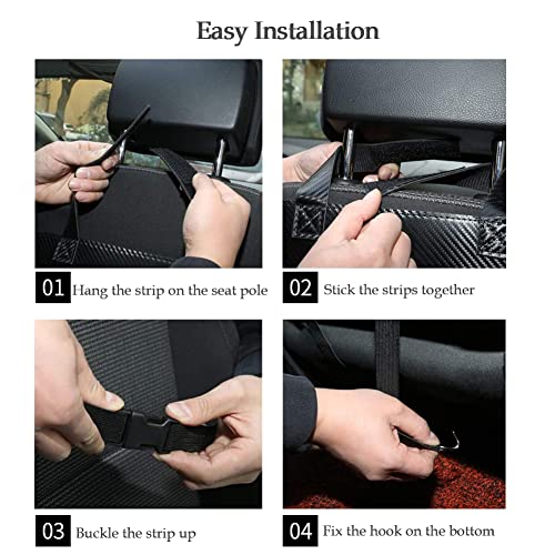 Car Backseat Organizer with Foldable Table Tray,Car Storage Organizer with Tablet Holder,Car Seat Back Protectors Kick Mats,Premium PU Leather Material,Compatible with Most Vehicles