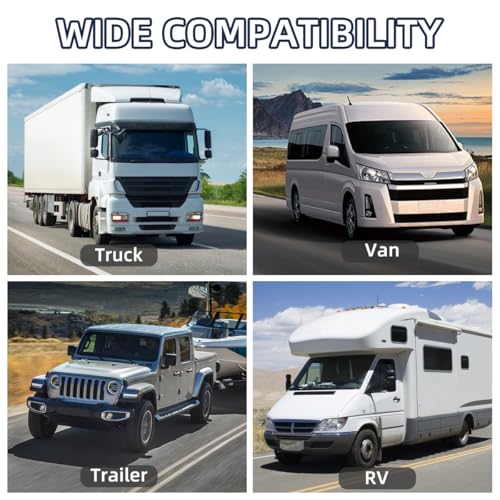 Aluminum Trailer Chain Holder, Trailer Towing Chain Organizer with 7 Way Rv Chain Plug Holder Cover, Heavy Duty Anti-Rust Cable Wire Harness Holder for 2" 2¼" Tongue Jack RV Camper Towing Accessories