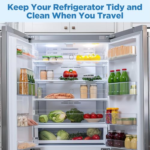 4 Pack RV Refrigerator Tension Rods, RV Fridge Secure Adjustable Bars 12.44"-22.63" for Bars Travel Trailer Motorhome Camper Accessories,Refrigerator, Cupboard, Bookshelf,Kitchen