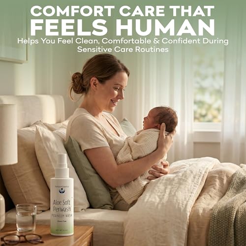 Aloe Soft Perineal Spray - Pack of 2 8 oz Rinse Free Perineum Wash - Cleanses and Soothes - Made with Aloe Vera Extract - size: 2 Count