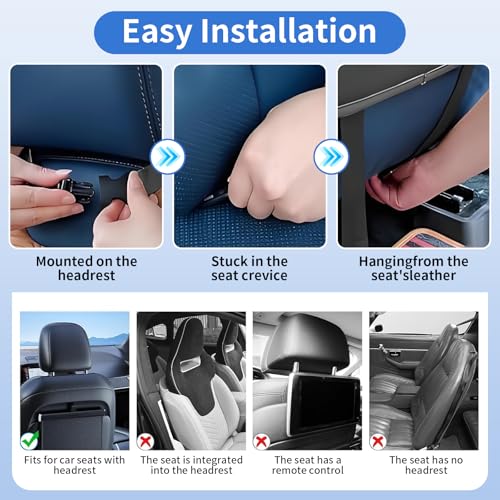 Car Backseat Organizer with Foldable Table Tray,Hanging Storage Bag with Touch Screen Phone Holder,Premium PU Leather Material,Compatible with Most Vehicles,Inner Car Accessories - size: Short