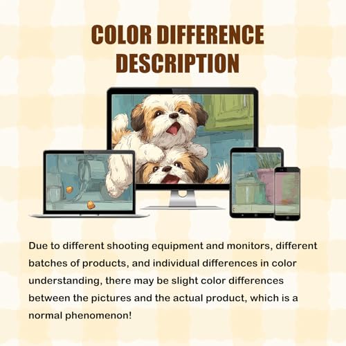 Nuxovilar Pet Food Mat Dog Supplies Playful Puppy-Designed Polyester (23.62×17.71 inches) Bowl Water Spill Pad Feeding Essentials for Kitchen, Patio, Pet Dining Nook - color: HC00143