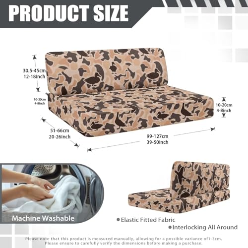 SEANATIVE Duck Camo RV Dinette Sofa Cover Replacement Camper Cushions Cover Slipcovers for Travel Trailer Couch Bench Covers Rectangle Loveseat Protective Cover Prevent Scratches - color: Duck Camo