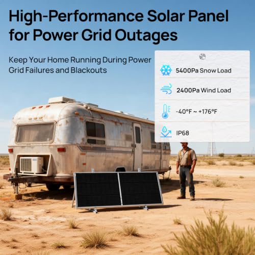 ECO-WORTHY N-Type 18BB 390 Watt Bifacial Solar Panel, 2Pcs 195 Watt Solar Panel 12 V, 25% High-Efficiency, 6-Zone Matrix Anti-Shade Design, Ideal for RV Marine Roof Farm Home Off-Grid Syatems - style: 195W N-Type 2-Pack Solar Panel